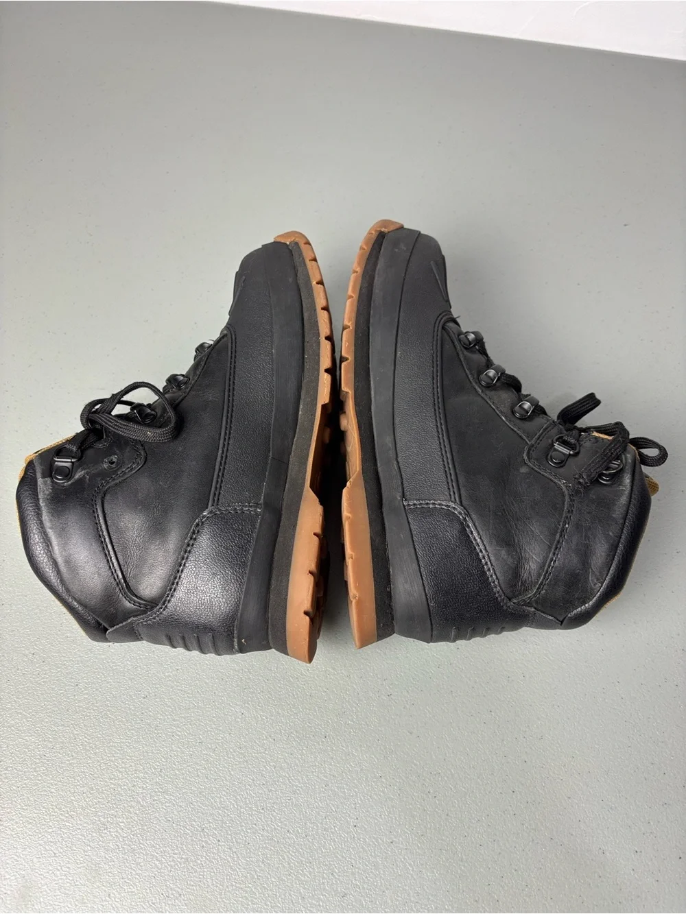 Timberland Euro Hiker Shell Junior Boot Black Leather Size 4.5 Boys Lace Up
